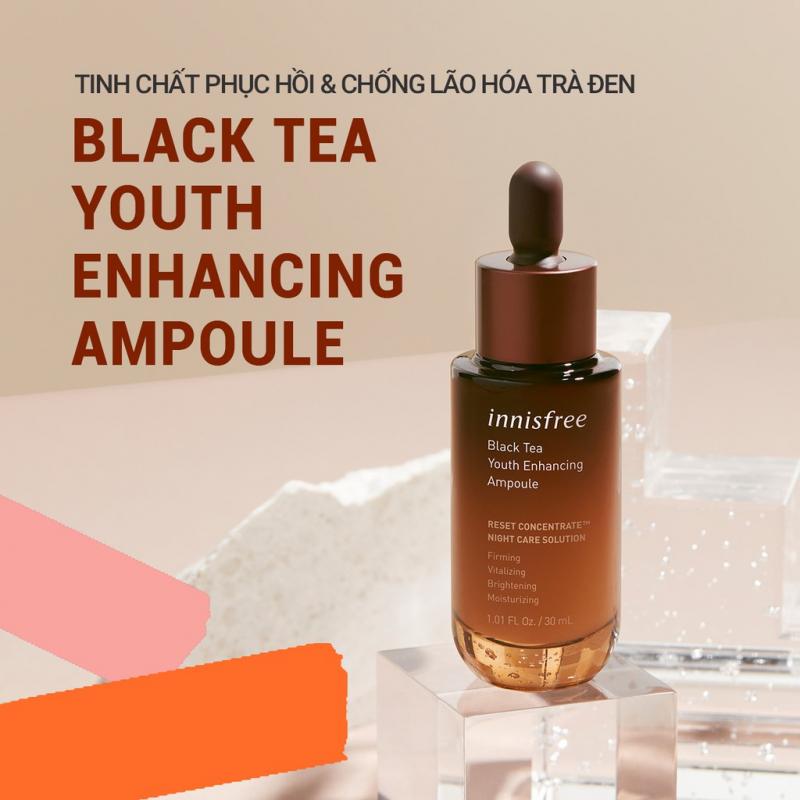 Tinh chất phục hồi da và chống lão hóa trà đen innisfree Black Tea Youth Enhancing Ampoule 30ml