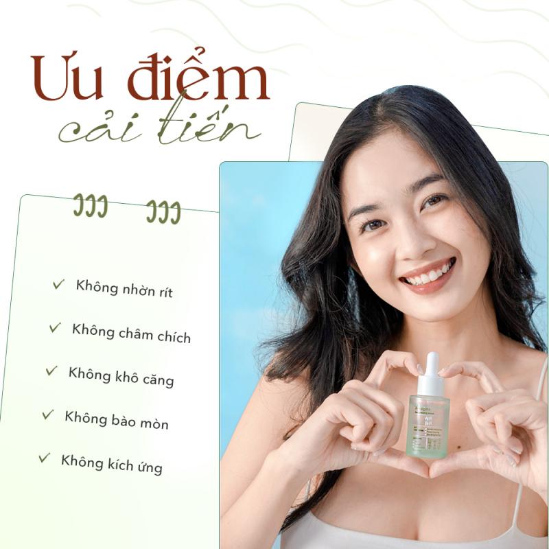 Tinh chất tẩy tế bào chết The Auragins 7.5% AHA + 0.5% BHA Gentle Peeling