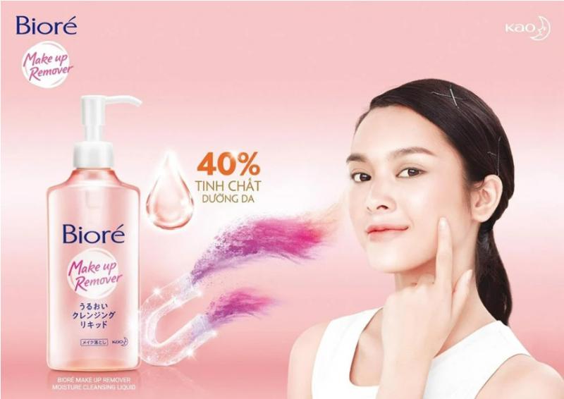 Tinh chất tẩy trang giúp làm sạch sâu dưỡng ẩm Bioré Make Up Remover Moisture Cleansing Liquid