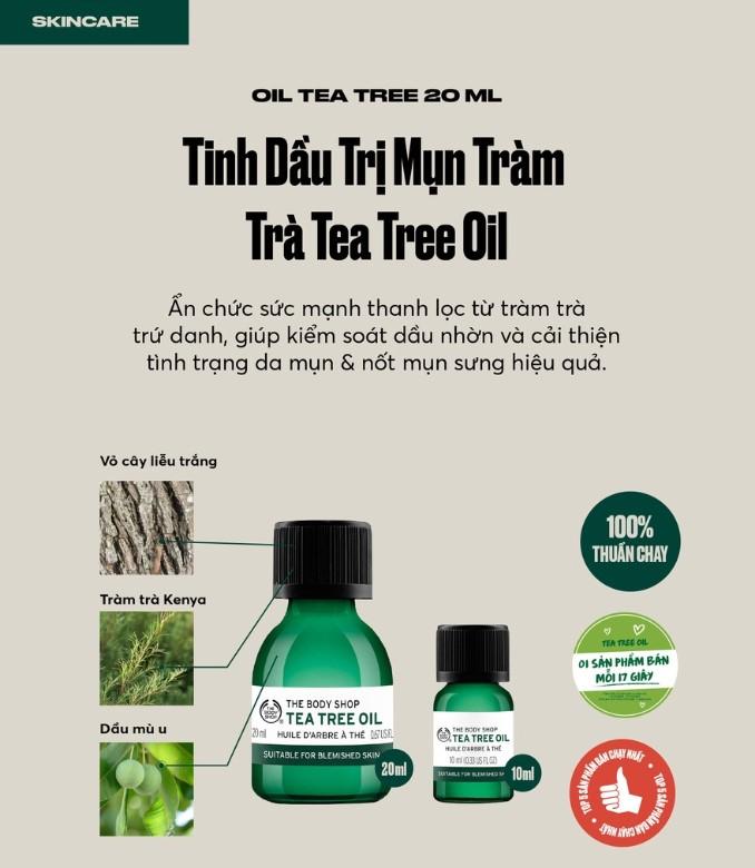 Tinh dầu tràm dành cho da mụn The Body Shop Tea Tree Oil