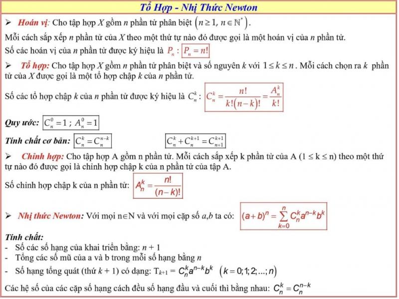 Tổ hợp - Nhị thức Newton