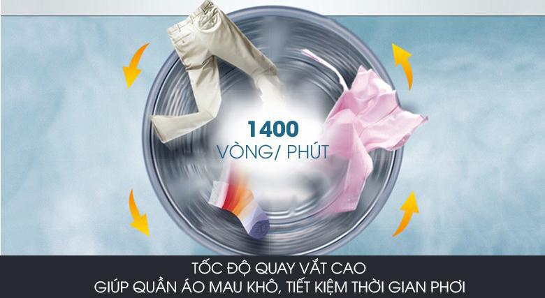 Tốc độ quay nhanh hơn với máy sấy quần áo