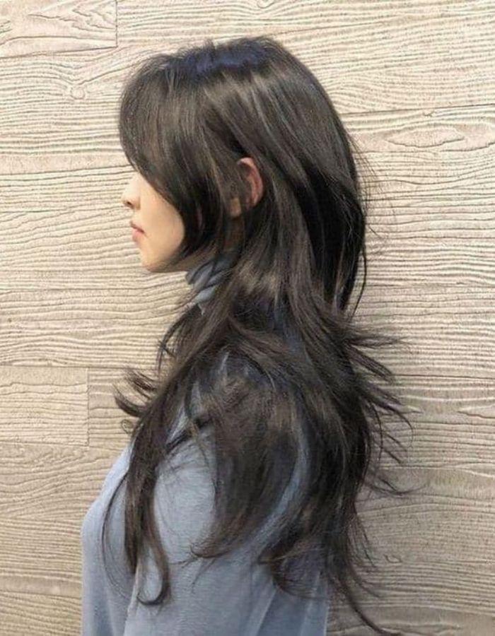 Kiểu tóc mullet layer gợn sóng