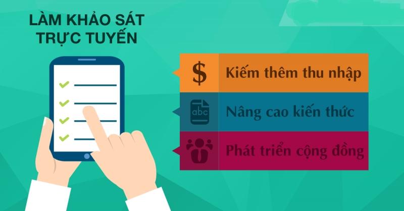 Trả lời khảo sát trực tuyến là một trong những việc làm thêm tại nhà cho sinh viên hot nhất hiện nay