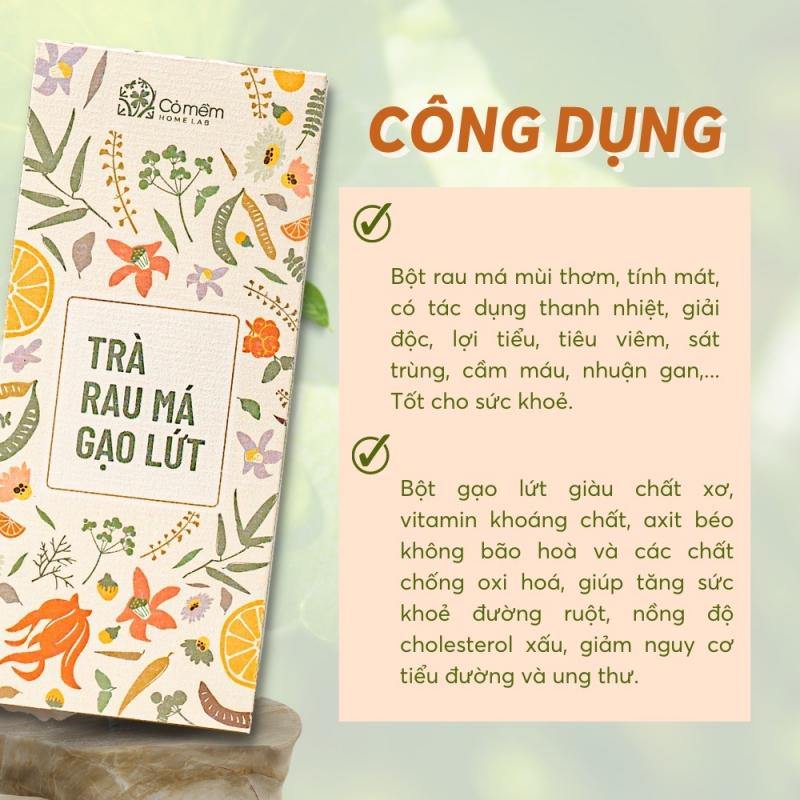 Trà rau má gạo lứt Cỏ Mềm