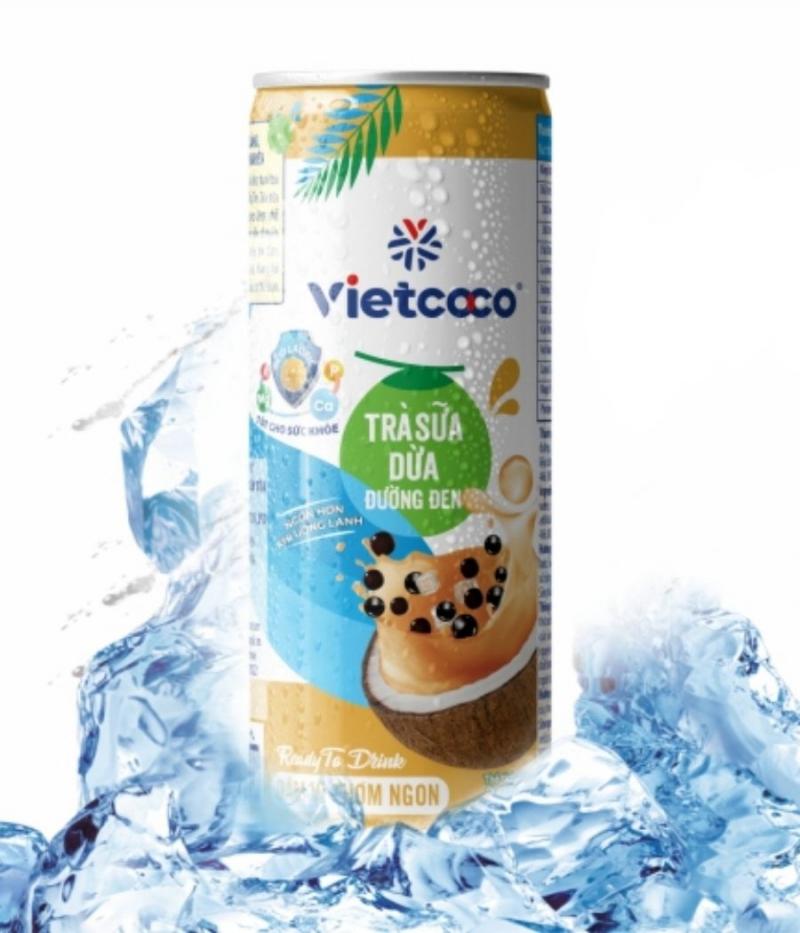 Trà sữa dừa đường đen Vietcoco mang đến sự tươi mới và ngọt ngào đầy thú vị.