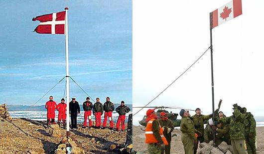 Canada và Đan Mạch đã từng tranh chấp một hòn đảo không người