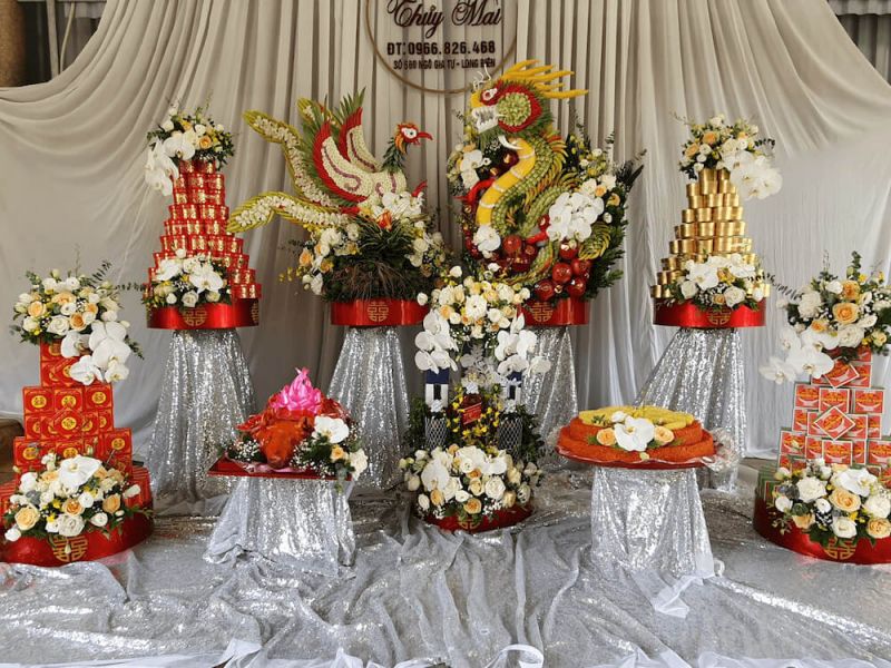 Tráp Ăn Hỏi Đẹp - Xanh Wedding