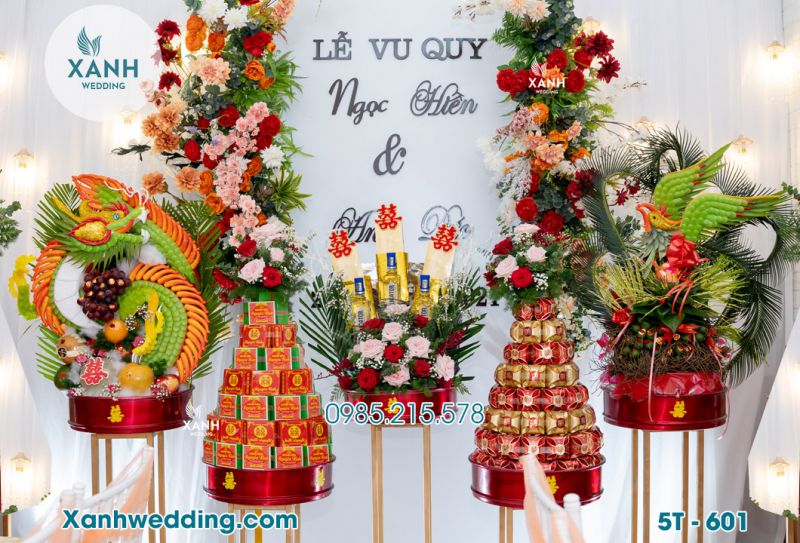 Tráp Ăn Hỏi Đẹp - Xanh Wedding