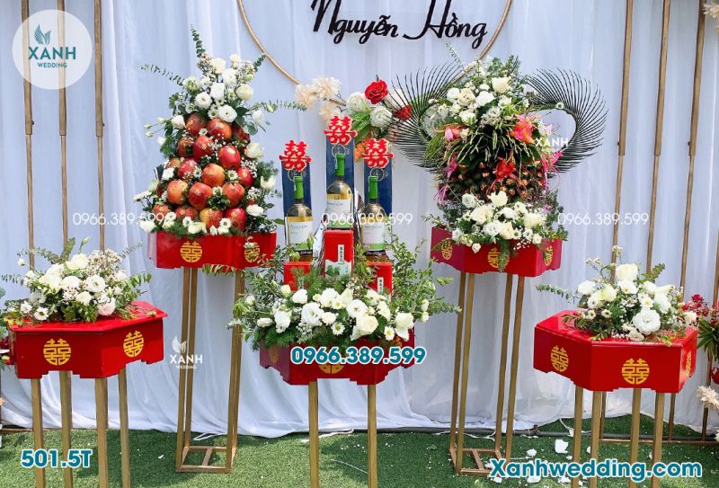 Tráp Ăn Hỏi Đẹp - Xanh Wedding