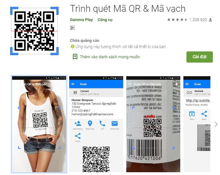 Trình quét Mã QR & Mã vạch