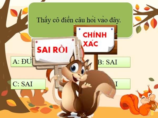 Trò chơi PowerPoint Sóc nhặt hạt dẻ