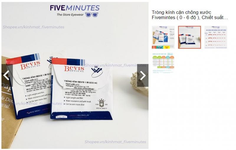 Tròng kính cận chống xước Fivemintes