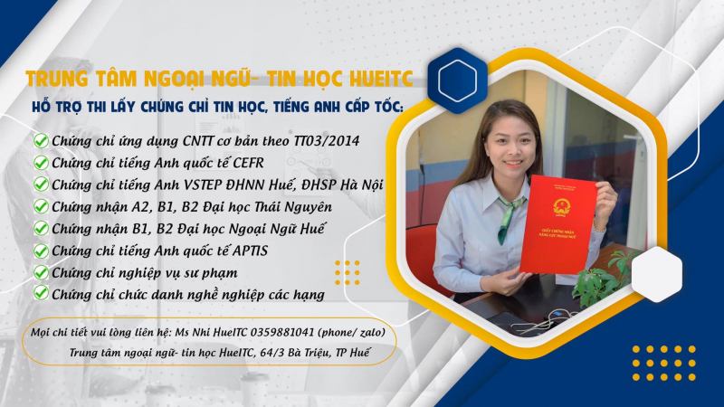 Trung tâm Ngoại ngữ - Tin học HUEITC