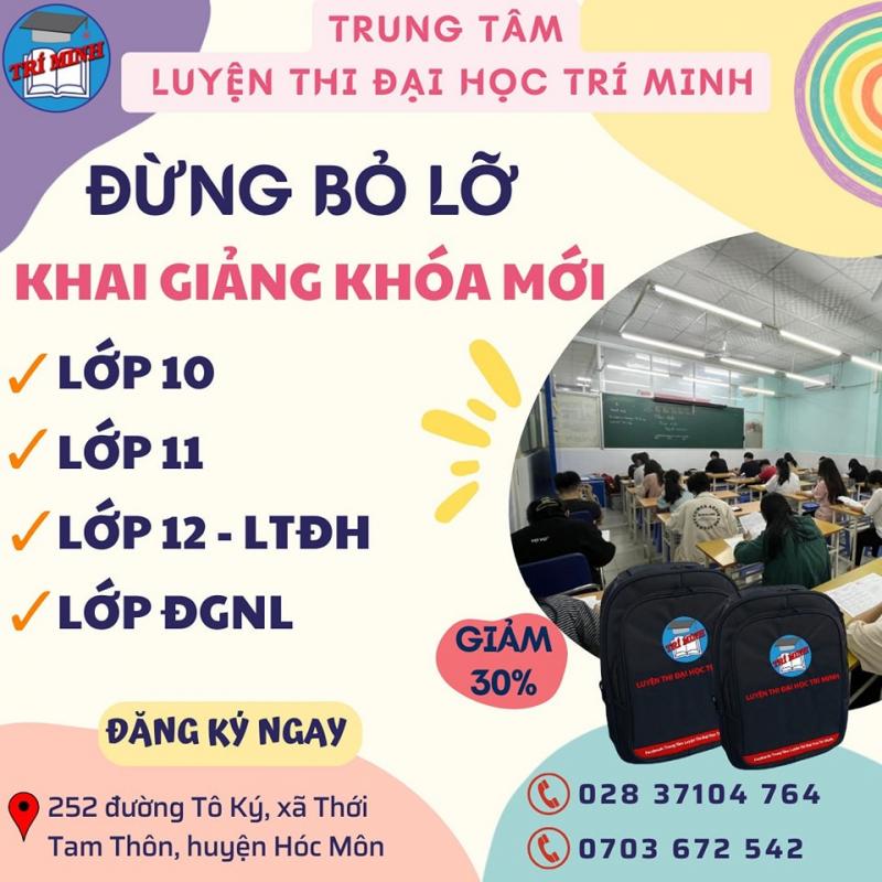 Trung Tâm BDVH_Luyện Thi Đại Học Trí Minh