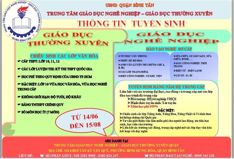 Trung tâm GDNN - GDTX Bình Tân