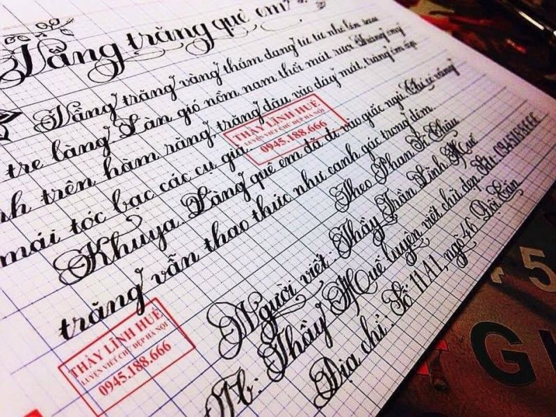 Trung tâm lớp luyện viết chữ đẹp thầy Huế & cô Hải Thanh