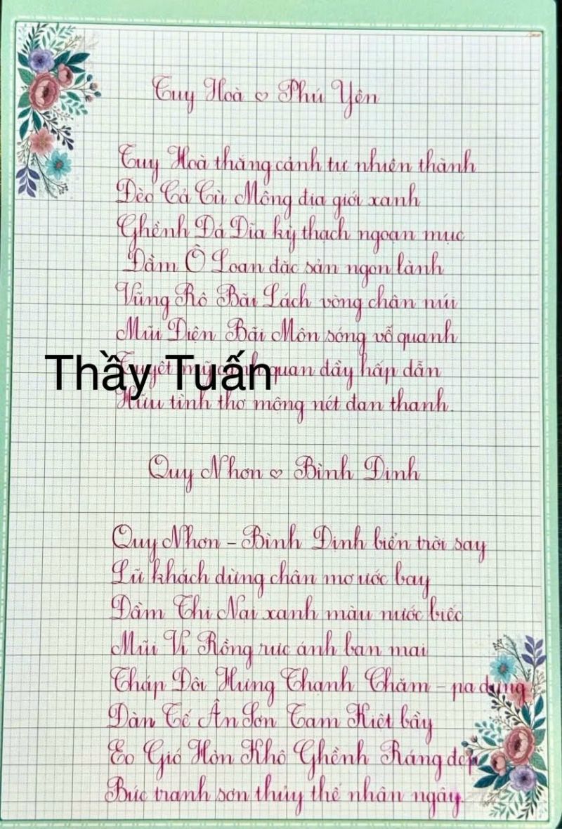 Trung tâm luyện chữ đẹp Thầy Tuấn