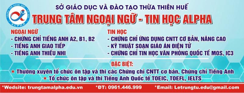 Trung Tâm Ngoại Ngữ - Tin Học Alpha