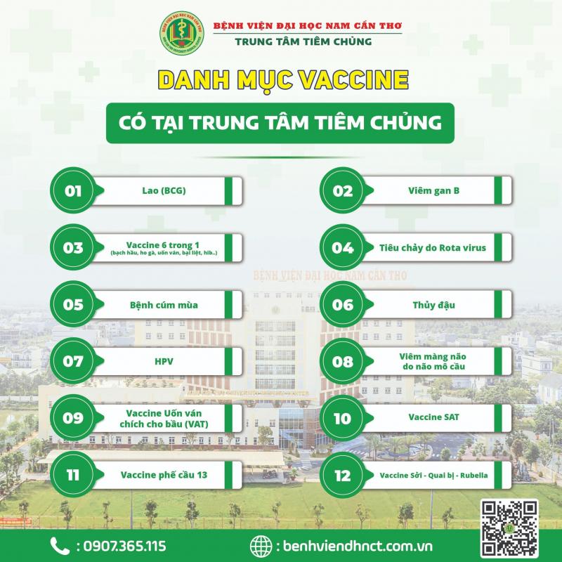 Trung tâm tiêm chủng Bệnh viện Đại học Nam Cần Thơ