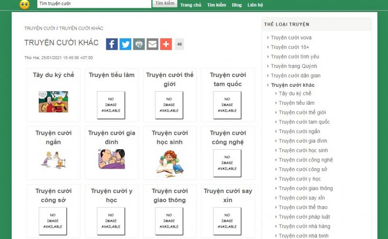 Trang chủ trang web Truyện cười hay
