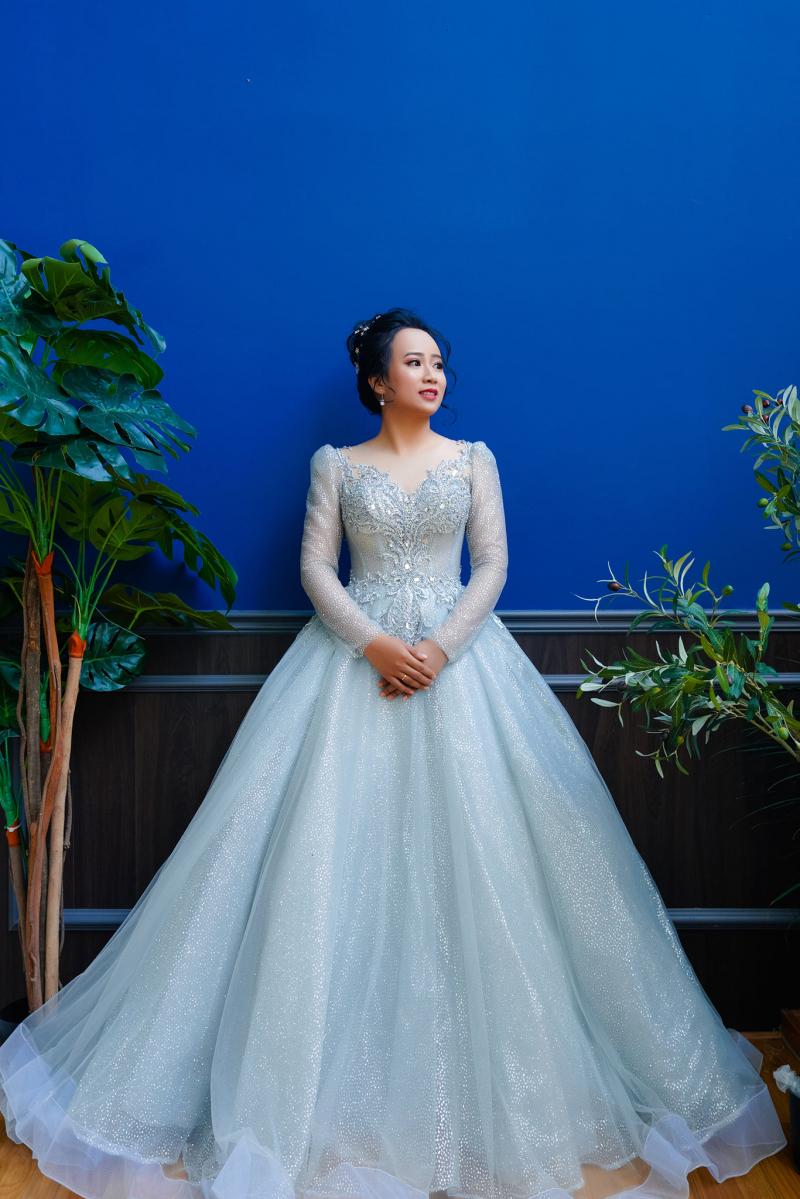 Váy cưới xanh công chúa bồng bềnh - PHƯƠNG's bridal