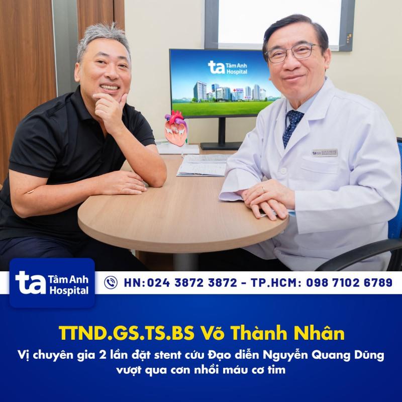 TTND.GS.TS.BS Võ Thành Nhân - Vị chuyên gia 2 lần đặt stent cứu Đạo diễn Nguyễn Quang Dũng vượt qua cơn nhồi máu cơ tim.