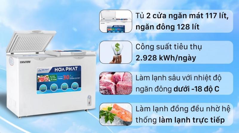 Tủ đông Hòa Phát 245 lít HCF 606S2D2