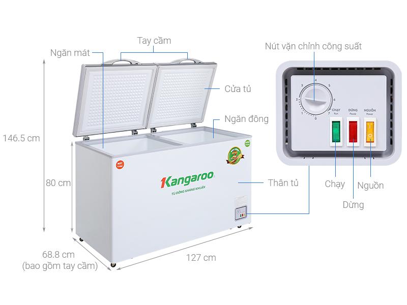 Tủ đông Kangaroo 327 lít KG498KX2