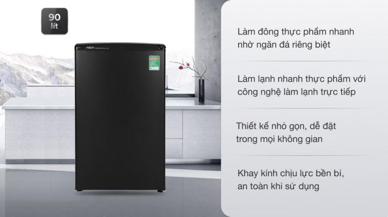 Tủ lạnh 1 cửa Aqua 90 lít AQR-D99FA(BS)