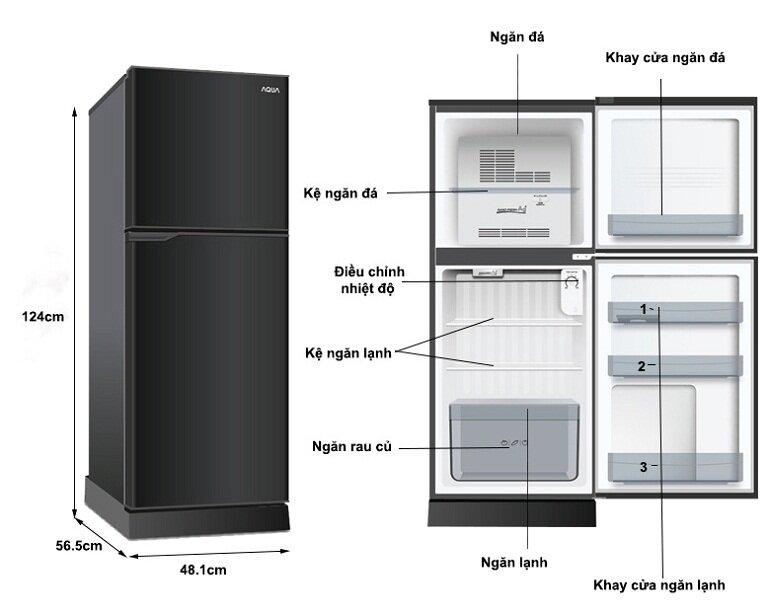 Tủ lạnh Aqua 143L AQR-T150FA(BS)