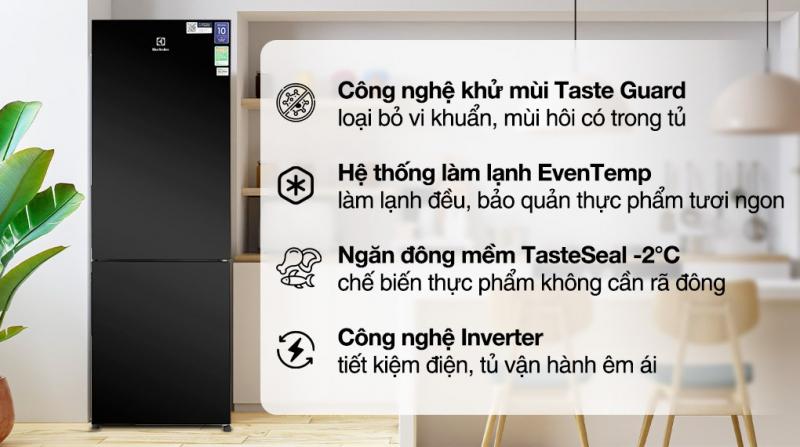 Tủ lạnh Electrolux 253L,2 cánh EBB2802K-H