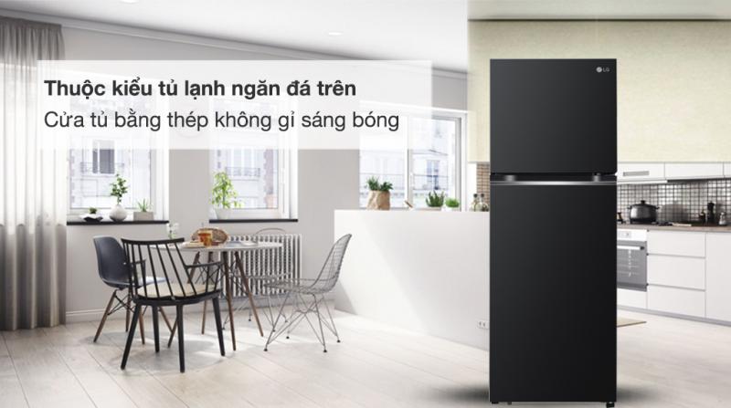 Tủ lạnh LG ngăn đá trên Smart Inverte 266L GV-B262BL