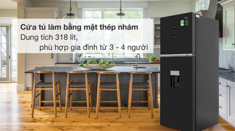 Tủ lạnh ngăn đông trên Aqua 318 lít AQR-T369FA(WBS)