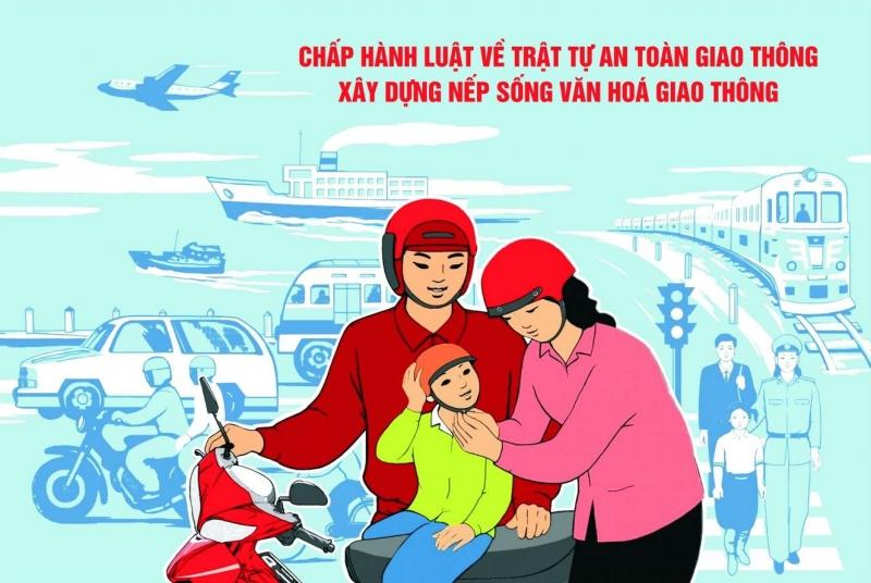 Hình ảnh tuyên truyền tuân thủ luật giao thông