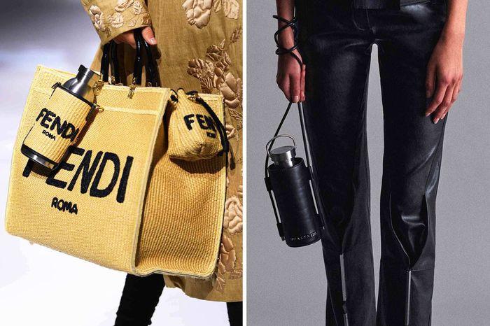 Túi bình đựng nước Fendi (trái) và Alyx (phải)