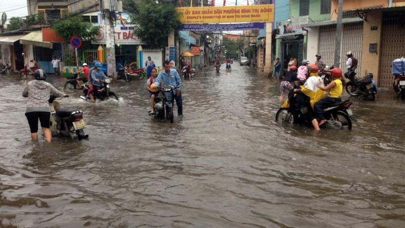 Đường Tân Hòa Đông, Quận Bình Tân là một trong những tuyến đường ngập nặng nhất tại TPHCM