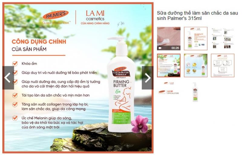 Sữa dưỡng thể làm săn chắc da sau sinh Palmer's