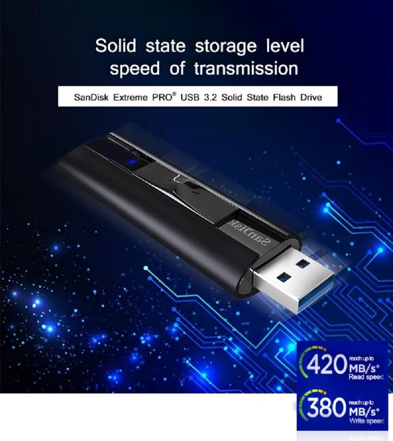 USB 3.2 SanDisk Extreme PRO CZ880 Solid State Flash Drive