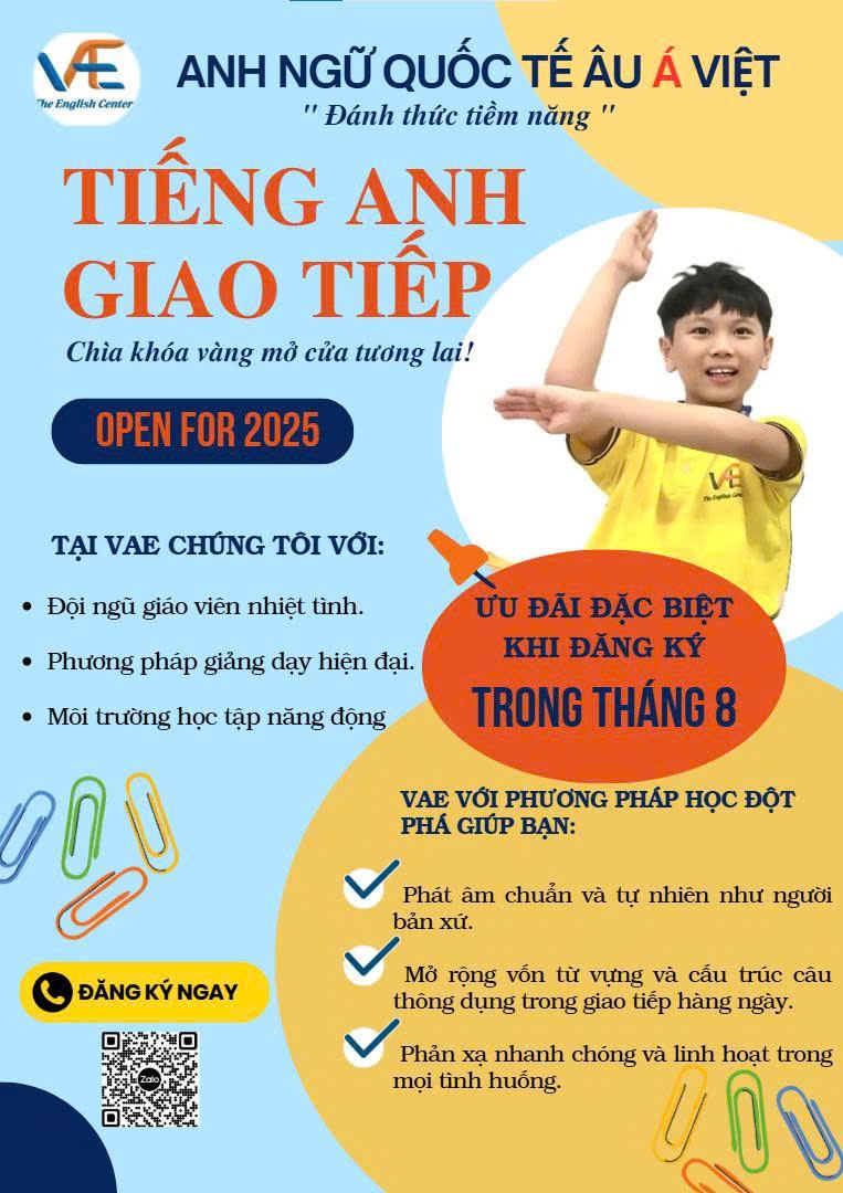 VAE - Anh Ngữ Quốc Tế Âu Á Việt