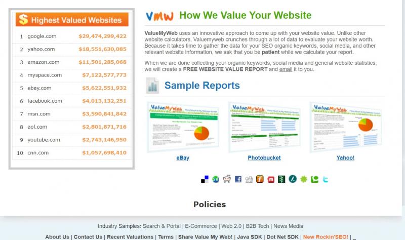 ValueMyWeb