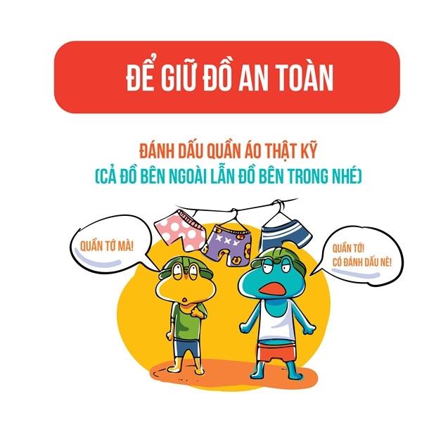 Hãy đánh dấu quần áo của mình để tránh mất đồ nhé