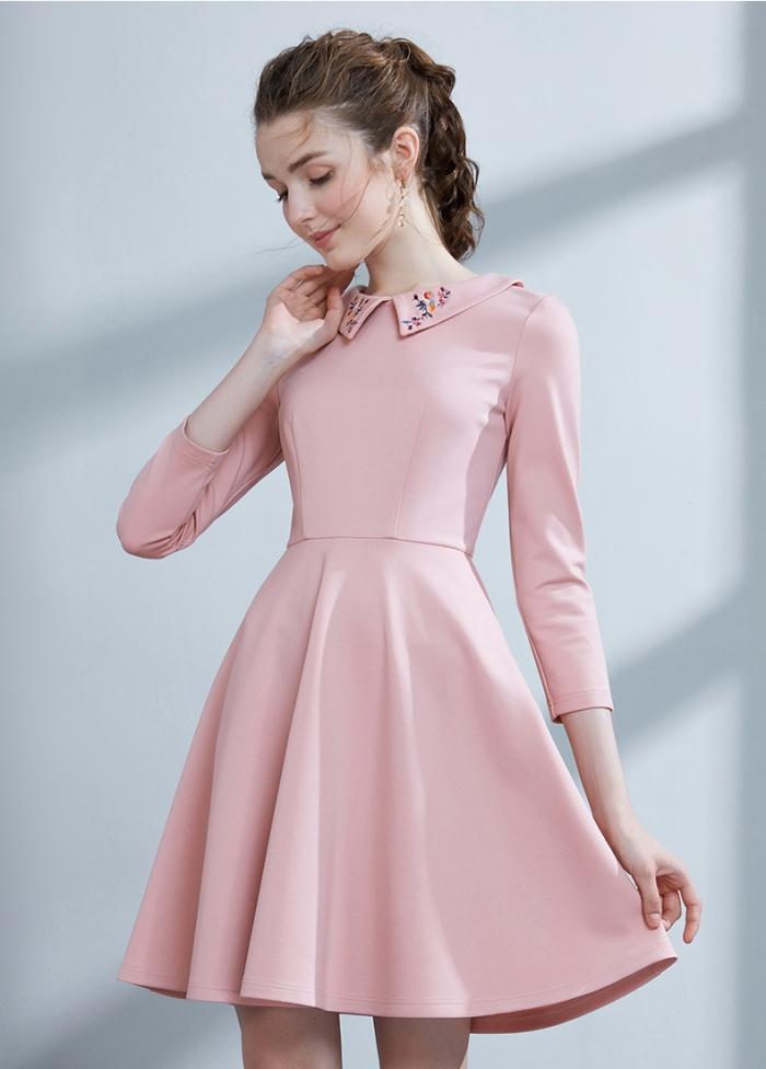 Mẫu váy xòe liền thân đẹp 2019