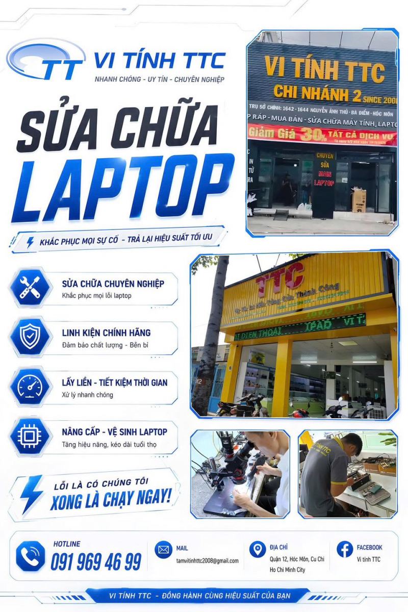 Vi tính TTC - Sửa Laptop Chuyên Nghiệp Q12