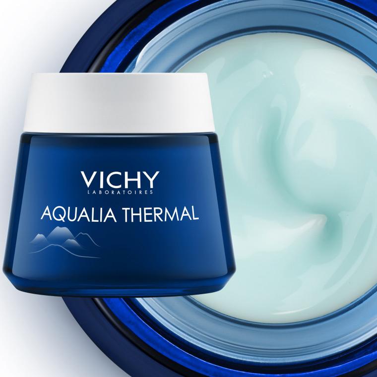 Mặt nạ ngủ dưỡng ẩm giúp làm sáng da Vichy Aqualia Thermal Night Spa