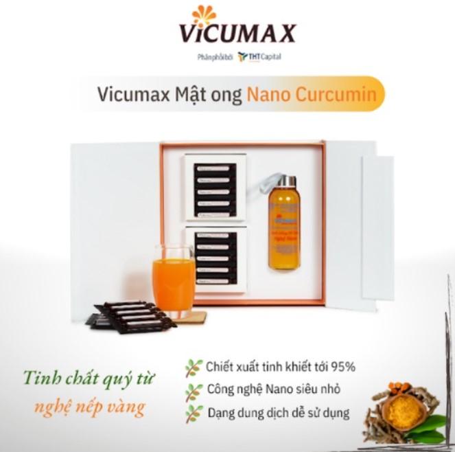 Vicumax mật ong Nano Curcumin dạng lỏng 255ml