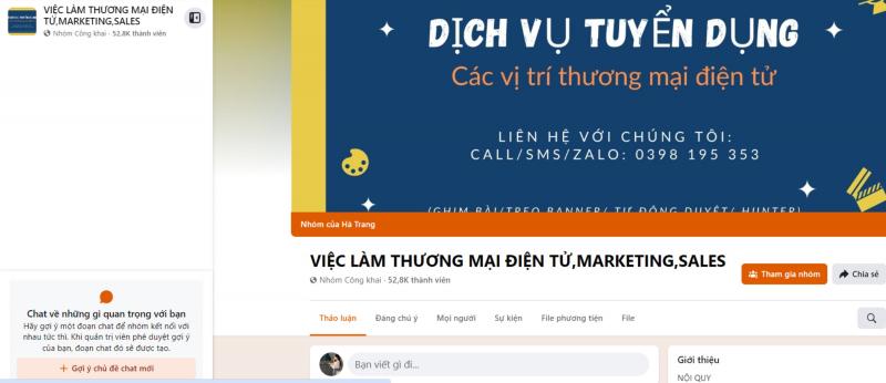 Việc làm Thương mại điện tử, Marketing, Sales