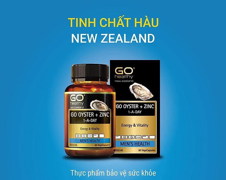 Viên bổ sung hàu và kẽm giúp tăng sức khoẻ cho nam giới Go Healthy Oyster + Zin C 1-A-Day