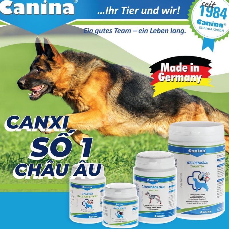 Viên canxi cho chó Canina Puppy Lime