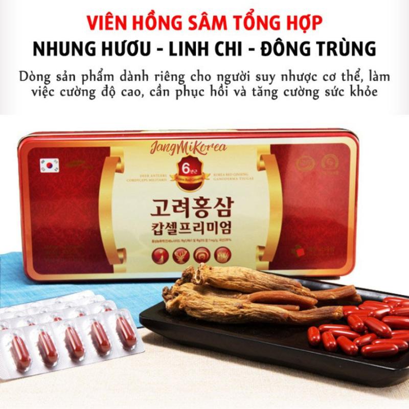 Viên đạm hồng sâm, nhung hươu, đông trùng hạ thảo Daedong Ginseng Hàn Quốc